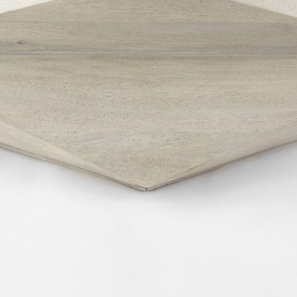 Arreto Natural Solid Wood Hexagonal Storage Coffee Table 9