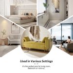 Arrigo Mustard Velvet Modern Storage Bench with Gold Legs 10 Arrigo Mustard Velvet Modern Storage Bench with Gold Legs