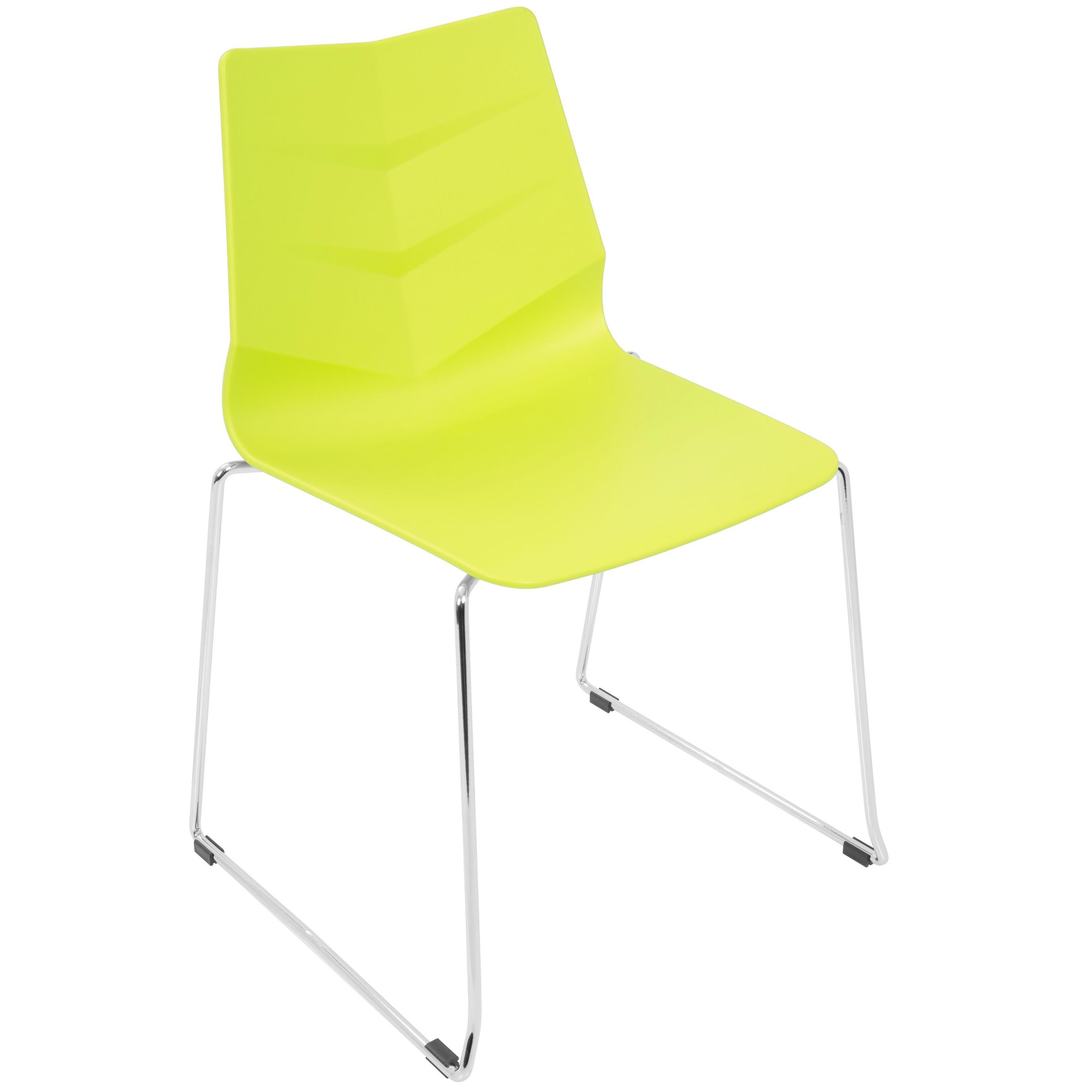 Arrow Lime Green Contemporary Dining Chairs (Set of 2) 2 Arrow Lime Green Contemporary Dining Chairs (Set of 2) - Image 2