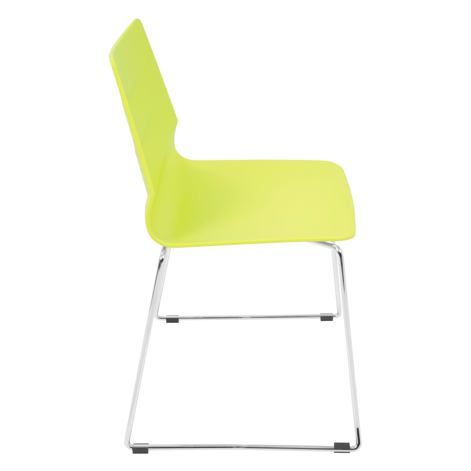 Arrow Lime Green Contemporary Dining Chairs (Set of 2) 3 Arrow Lime Green Contemporary Dining Chairs (Set of 2) - Image 3