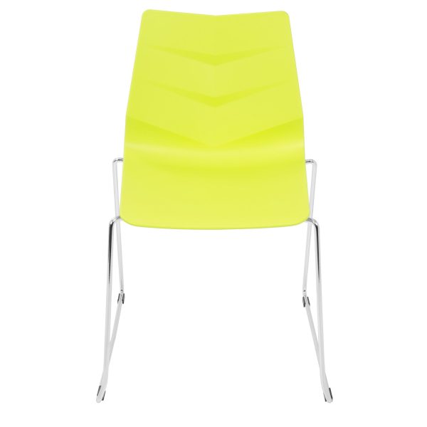 Arrow Lime Green Contemporary Dining Chairs Set of 2 5