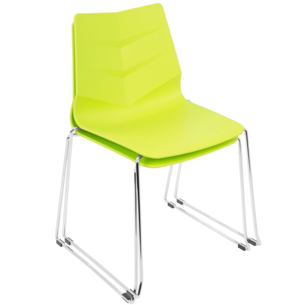 Arrow Lime Green Contemporary Dining Chairs Set of 2 7