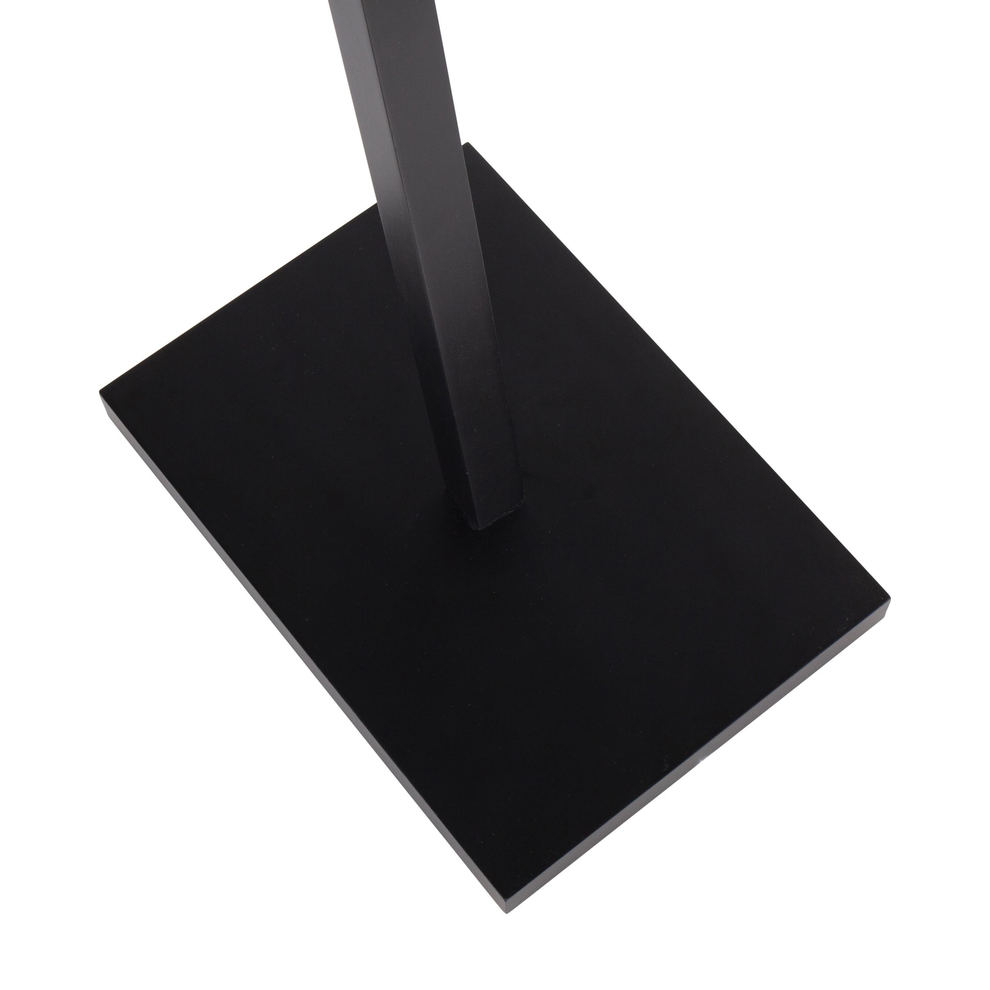 Arturo Contemporary Black Floor Lamp with Grey Fabric Shade 9 Arturo Contemporary Black Floor Lamp with Grey Fabric Shade - Image 9