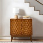 Arvid Walnut Embossed 2-Door Accent Cabinet 6 Arvid Walnut Embossed 2-Door Accent Cabinet