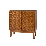 Arvid Walnut Embossed 2-Door Accent Cabinet 5 Arvid Walnut Embossed 2-Door Accent Cabinet