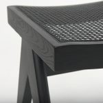 Arvin 21.7L x 17.7W x 18.1H Black Wooden Stool