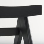 Arvin 21.7L x 17.7W x 18.1H Black Wooden Stool