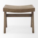 Arvin 21.7L x 17.7W x 18.1H Medium Brown Wooden Stool