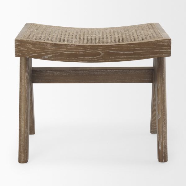 Arvin 21.7L x 17.7W x 18.1H Medium Brown Wooden Stool 2