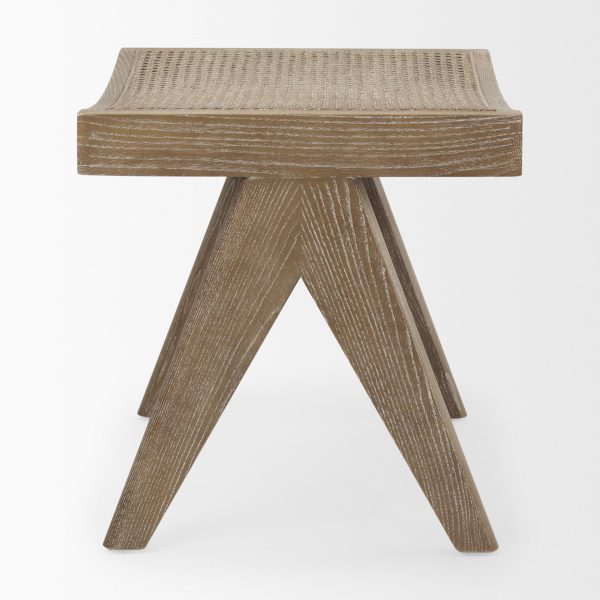 Arvin 21.7L x 17.7W x 18.1H Medium Brown Wooden Stool 3