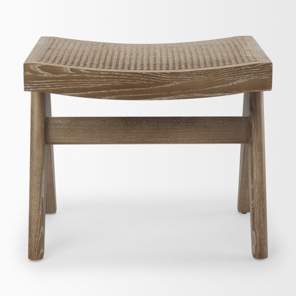 Arvin 21.7L x 17.7W x 18.1H Medium Brown Wooden Stool 4