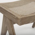 Arvin 21.7L x 17.7W x 18.1H Medium Brown Wooden Stool