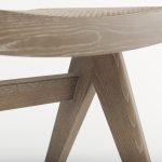 Arvin 21.7L x 17.7W x 18.1H Medium Brown Wooden Stool