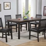 Ashford Slat Dining Chair with Brown Seat (Pack of 2)