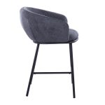 Ashland Black Steel Charcoal Fabric Contemporary Counter Stools (Set of 2) 15 Ashland Black Steel Charcoal Fabric Contemporary Counter Stools (Set of 2)