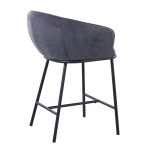 Ashland Black Steel Charcoal Fabric Contemporary Counter Stools (Set of 2) 16 Ashland Black Steel Charcoal Fabric Contemporary Counter Stools (Set of 2)