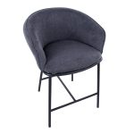 Ashland Black Steel Charcoal Fabric Contemporary Counter Stools (Set of 2) 19 Ashland Black Steel Charcoal Fabric Contemporary Counter Stools (Set of 2)
