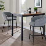 Ashland Black Steel and Grey Fabric Counter Stool (Set of 2) 11 Ashland Black Steel and Grey Fabric Counter Stool (Set of 2)