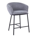 Ashland Black Steel and Grey Fabric Counter Stool (Set of 2) 14 Ashland Black Steel and Grey Fabric Counter Stool (Set of 2)