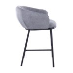 Ashland Black Steel and Grey Fabric Counter Stool (Set of 2) 15 Ashland Black Steel and Grey Fabric Counter Stool (Set of 2)
