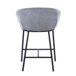 Ashland Black Steel and Grey Fabric Counter Stool (Set of 2) 17 Ashland Black Steel and Grey Fabric Counter Stool (Set of 2)