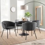 Ashland Contemporary Black Steel Charcoal Fabric Accent Chair 14 Ashland Contemporary Black Steel Charcoal Fabric Accent Chair