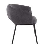 Ashland Contemporary Black Steel Charcoal Fabric Accent Chair 18 Ashland Contemporary Black Steel Charcoal Fabric Accent Chair
