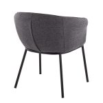 Ashland Contemporary Black Steel Charcoal Fabric Accent Chair 19 Ashland Contemporary Black Steel Charcoal Fabric Accent Chair