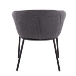 Ashland Contemporary Black Steel Charcoal Fabric Accent Chair 20 Ashland Contemporary Black Steel Charcoal Fabric Accent Chair