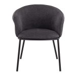 Ashland Contemporary Black Steel Charcoal Fabric Accent Chair 21 Ashland Contemporary Black Steel Charcoal Fabric Accent Chair