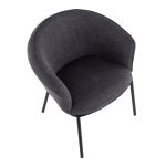 Ashland Contemporary Black Steel Charcoal Fabric Accent Chair 22 Ashland Contemporary Black Steel Charcoal Fabric Accent Chair