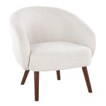 Ashland Cream Fabric Contemporary Lounge Chair Walnut Wood Legs 14 Ashland Cream Fabric Contemporary Lounge Chair Walnut Wood Legs