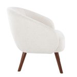 Ashland Cream Fabric Contemporary Lounge Chair Walnut Wood Legs 15 Ashland Cream Fabric Contemporary Lounge Chair Walnut Wood Legs