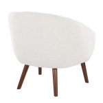 Ashland Cream Fabric Contemporary Lounge Chair Walnut Wood Legs 16 Ashland Cream Fabric Contemporary Lounge Chair Walnut Wood Legs