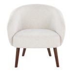 Ashland Cream Fabric Contemporary Lounge Chair Walnut Wood Legs 18 Ashland Cream Fabric Contemporary Lounge Chair Walnut Wood Legs