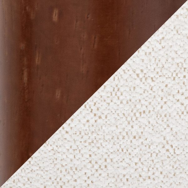 Ashland Cream Fabric Contemporary Lounge Chair Walnut Wood Legs 9