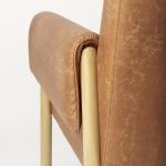 Ashton Brown Faux Leather w/ Light Wood Accent Chair