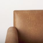 Ashton Brown Faux Leather w/ Light Wood Accent Chair