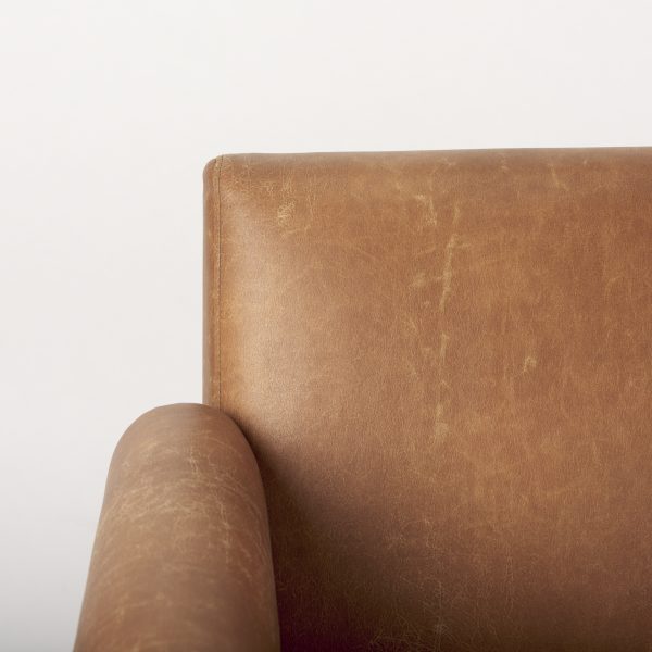 Ashton Brown Faux Leather w Light Wood Accent Chair 9