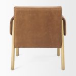 Ashton Brown Leather w/ Light Wood Accent Chair