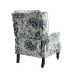 Asikli Floral Fabric Wingback Manual Recliner 9 Asikli Floral Fabric Wingback Manual Recliner