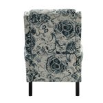 Asikli Floral Fabric Wingback Manual Recliner 10 Asikli Floral Fabric Wingback Manual Recliner
