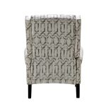 Asikli Grey Wingback Fabric Manual Recliner, Rubber Legs