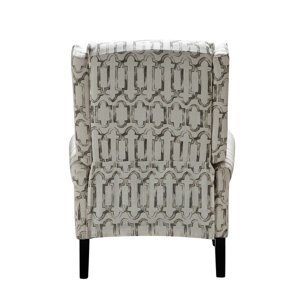 Asikli Grey Wingback Fabric Manual Recliner Rubber Legs 2