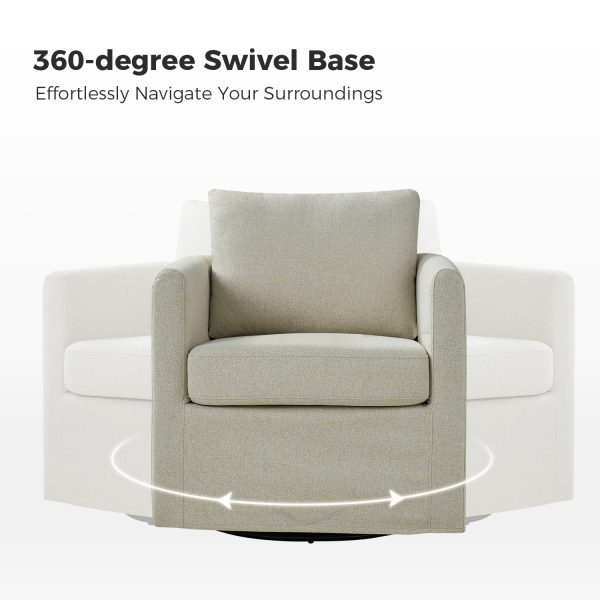 Asser Linen Look 360 Swivel Accent Chair 2