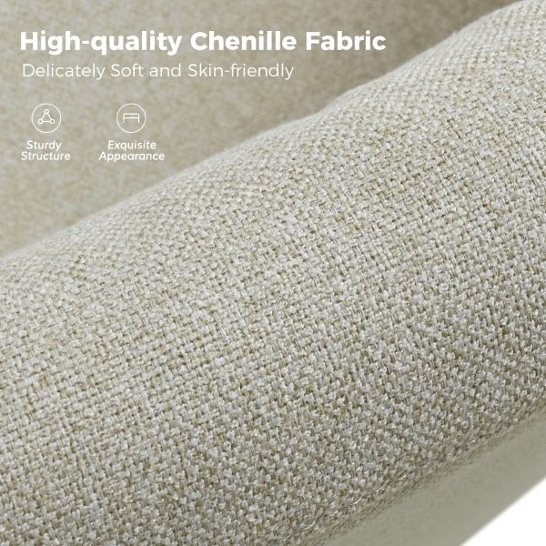 Asser Linen Look 360 Swivel Accent Chair 3