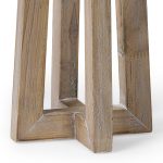 Astra Large Light Brown Wood Pedestal Base Table Candle Holder