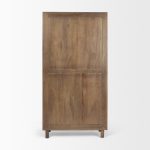 Astrid 36.0L x 17.0W x 70.0H Medium Brown Solid Wood Armoire