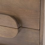 Astrid 36L x 17W x 30.3H Medium Brown Solid Wood 3 Drawer Cabinet