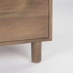 Astrid 36L x 17W x 30.3H Medium Brown Solid Wood 3 Drawer Cabinet
